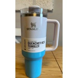STANLEY Adventure 40oz Travel Quencher H2.0 Pool Ombre Blue & White Tumbler